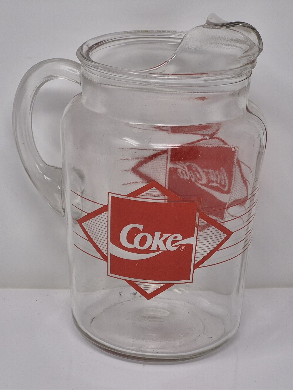 Vintage Coke Brand Glass Pitcher